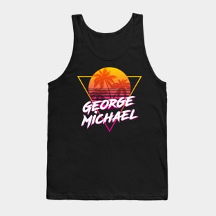 George Michael - Proud Name Retro 80s Sunset Aesthetic Design Tank Top